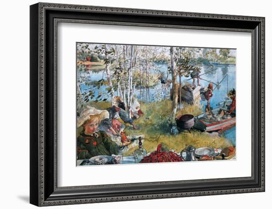 Crayfishing, 1897-Carl Larsson-Framed Art Print