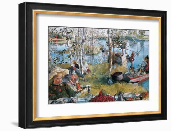 Crayfishing, 1897-Carl Larsson-Framed Art Print