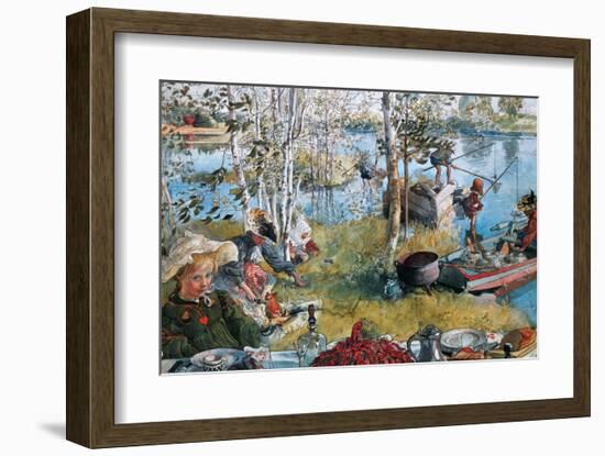 Crayfishing, 1897-Carl Larsson-Framed Art Print