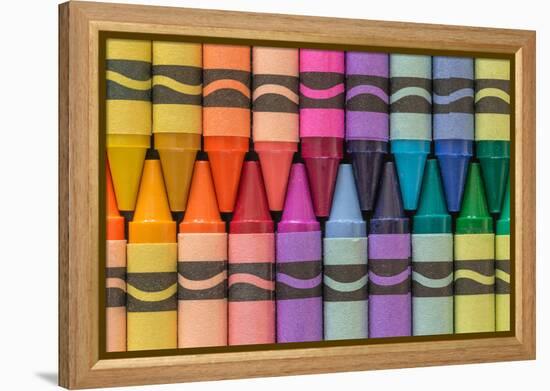 Crayons of a Rainbow I-Kathy Mahan-Framed Premier Image Canvas