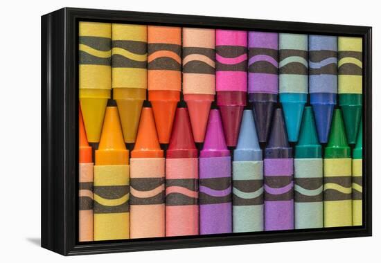 Crayons of a Rainbow I-Kathy Mahan-Framed Premier Image Canvas