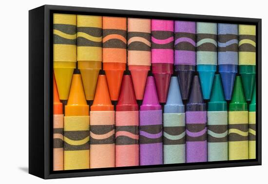 Crayons of a Rainbow I-Kathy Mahan-Framed Premier Image Canvas