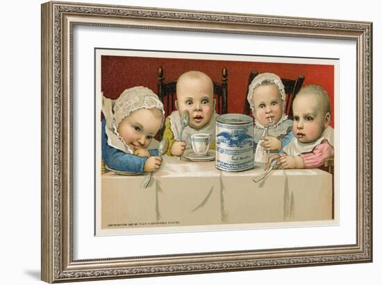 Crazed Babies with Condensed Milk-null-Framed Art Print