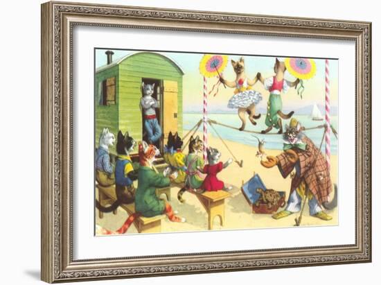 Crazy Cats at the Circus-null-Framed Art Print