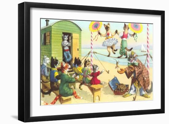 Crazy Cats at the Circus-null-Framed Art Print