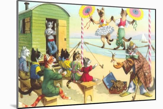 Crazy Cats at the Circus-null-Mounted Art Print