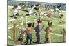 Crazy Cats at the Track Meet-null-Mounted Art Print