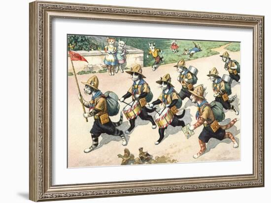 Crazy Cats Boy Scout Band-null-Framed Premium Giclee Print