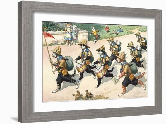 Crazy Cats Boy Scout Band-null-Framed Premium Giclee Print