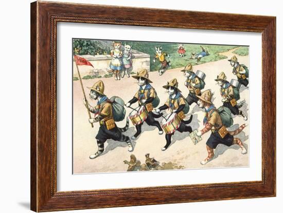 Crazy Cats Boy Scout Band-null-Framed Art Print