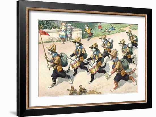 Crazy Cats Boy Scout Band-null-Framed Art Print