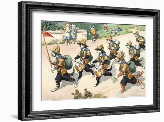 Crazy Cats Boy Scout Band-null-Framed Art Print