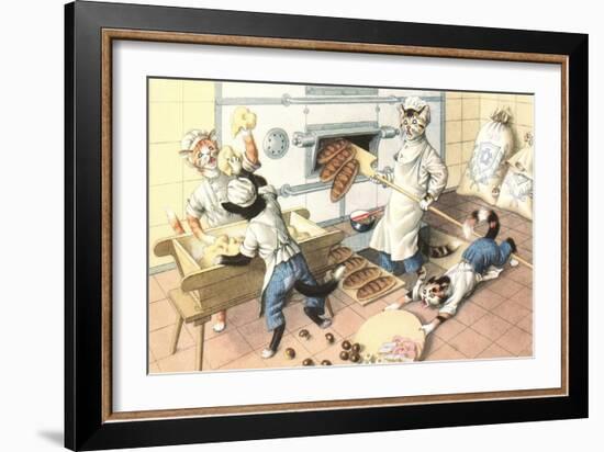 Crazy Cats in the Bakery-null-Framed Art Print