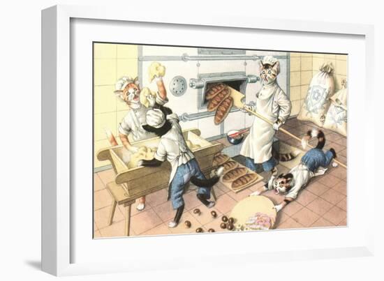 Crazy Cats in the Bakery-null-Framed Art Print
