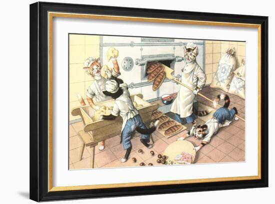 Crazy Cats in the Bakery-null-Framed Art Print