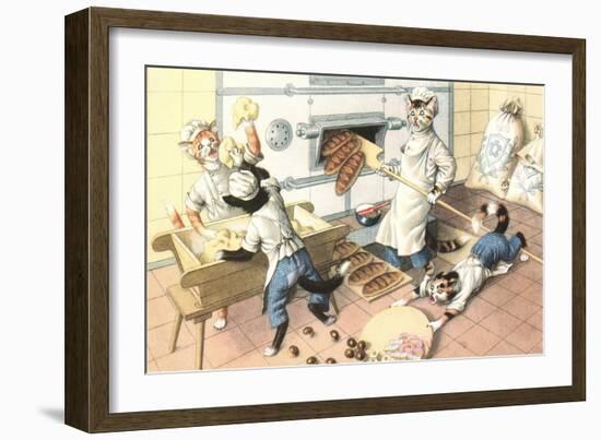 Crazy Cats in the Bakery-null-Framed Premium Giclee Print