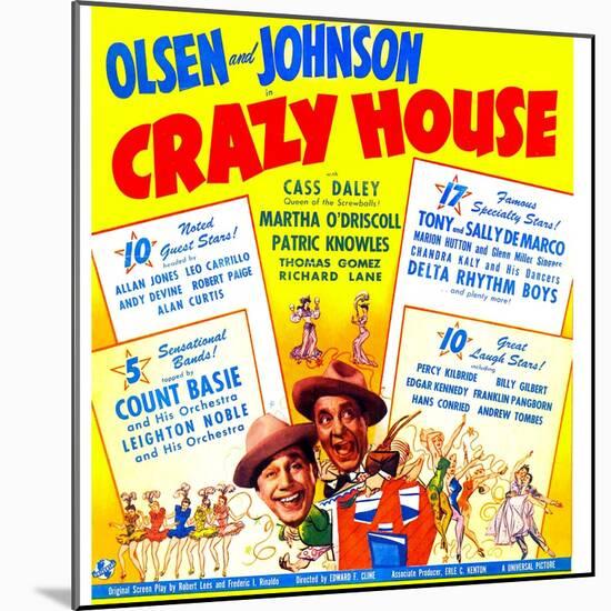 Crazy House, Ole Olsen, Chic Johnson, 1943-null-Mounted Art Print