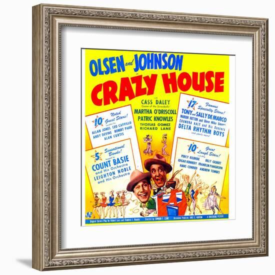 Crazy House, Ole Olsen, Chic Johnson, 1943-null-Framed Art Print