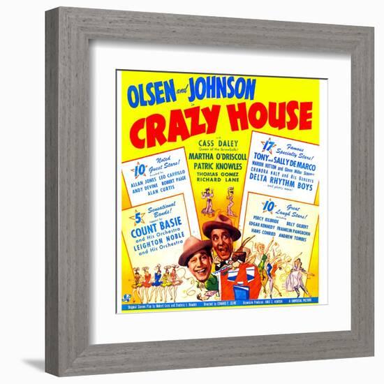 Crazy House, Ole Olsen, Chic Johnson, 1943-null-Framed Art Print