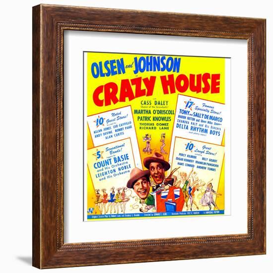 Crazy House, Ole Olsen, Chic Johnson, 1943-null-Framed Art Print