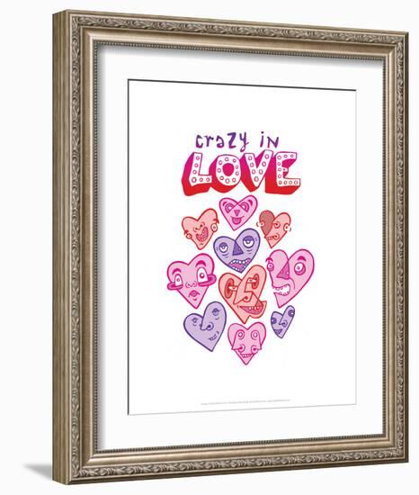 Crazy In Love - Tommy Human Cartoon Print-Tommy Human-Framed Art Print