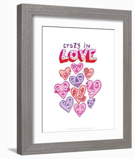 Crazy In Love - Tommy Human Cartoon Print-Tommy Human-Framed Art Print