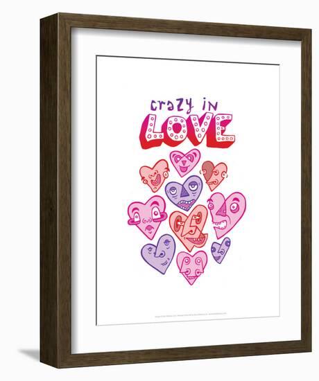 Crazy In Love - Tommy Human Cartoon Print-Tommy Human-Framed Art Print