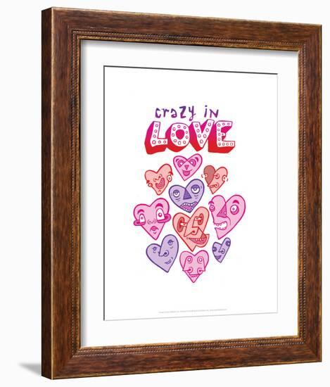 Crazy In Love - Tommy Human Cartoon Print-Tommy Human-Framed Art Print