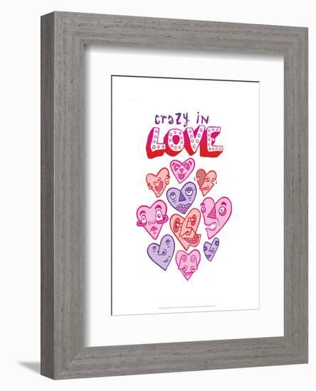 Crazy In Love - Tommy Human Cartoon Print-Tommy Human-Framed Giclee Print