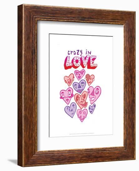 Crazy In Love - Tommy Human Cartoon Print-Tommy Human-Framed Giclee Print