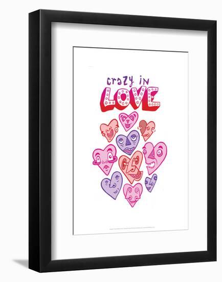 Crazy In Love - Tommy Human Cartoon Print-Tommy Human-Framed Giclee Print