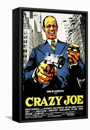 Crazy Joe, Italian Poster Art, Peter Boyle, 1974-null-Framed Stretched Canvas