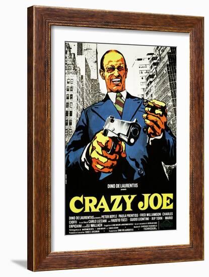 Crazy Joe, Italian Poster Art, Peter Boyle, 1974-null-Framed Art Print