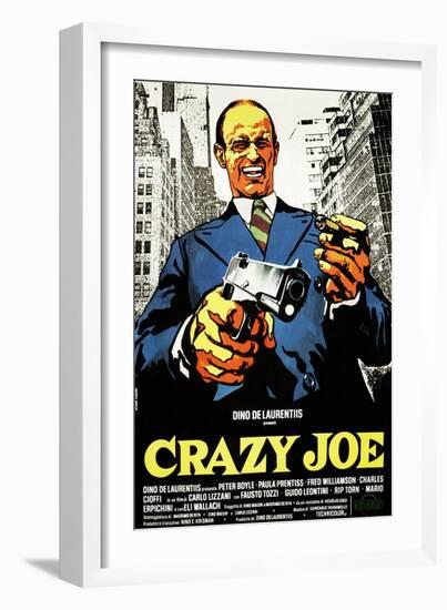 Crazy Joe, Italian Poster Art, Peter Boyle, 1974-null-Framed Art Print