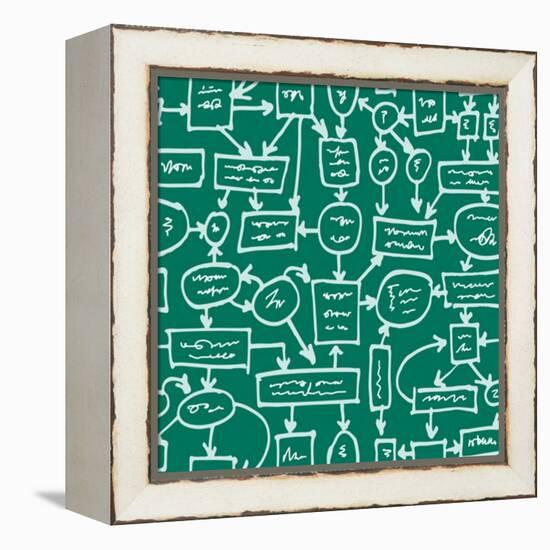 Crazy Management Flowchart-YKh-Framed Stretched Canvas