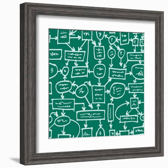 Crazy Management Flowchart-YKh-Framed Art Print