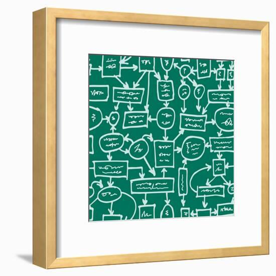 Crazy Management Flowchart-YKh-Framed Art Print