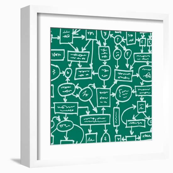 Crazy Management Flowchart-YKh-Framed Art Print