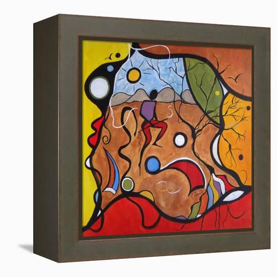 Crazy Rain Dance-Ruth Palmer-Framed Stretched Canvas