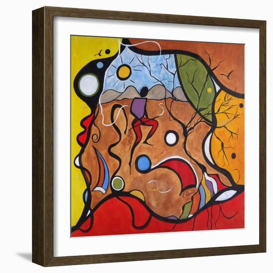 Crazy Rain Dance-Ruth Palmer-Framed Art Print