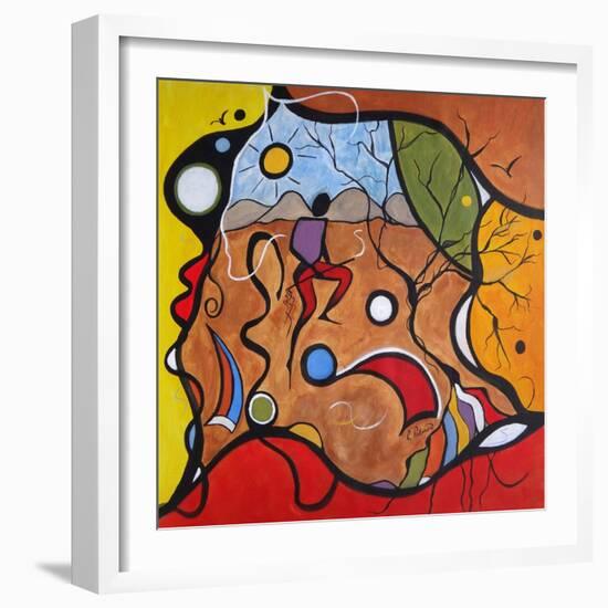 Crazy Rain Dance-Ruth Palmer-Framed Art Print