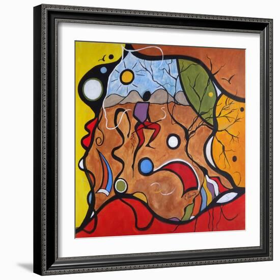 Crazy Rain Dance-Ruth Palmer-Framed Art Print