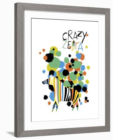 Crazy Zebra-Laure Girardin-Vissian-Framed Giclee Print