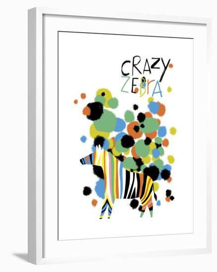 Crazy Zebra-Laure Girardin-Vissian-Framed Giclee Print