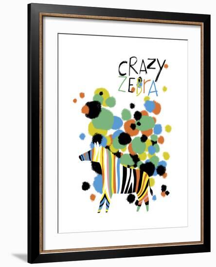 Crazy Zebra-Laure Girardin-Vissian-Framed Giclee Print