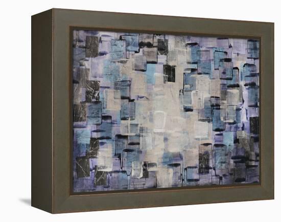 Cream and Aqua Tiles-Alexys Henry-Framed Premier Image Canvas