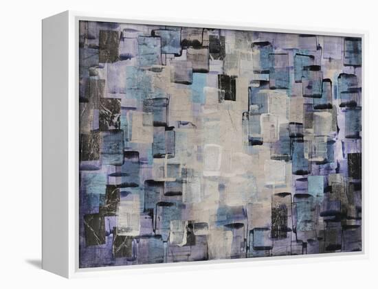 Cream and Aqua Tiles-Alexys Henry-Framed Premier Image Canvas