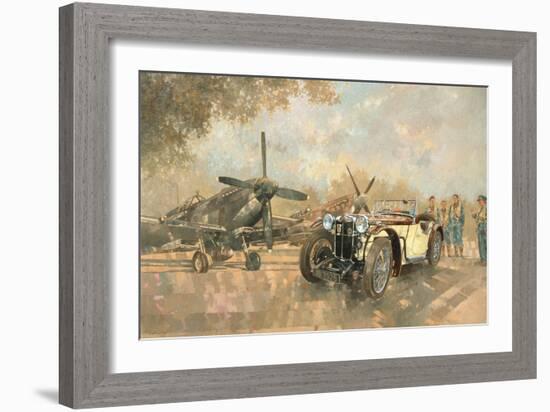 Cream Cracker MG 4 Spitfires-Peter Miller-Framed Giclee Print