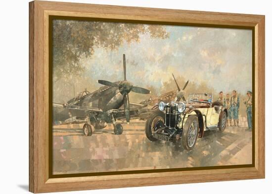 Cream Cracker MG 4 Spitfires-Peter Miller-Framed Premier Image Canvas