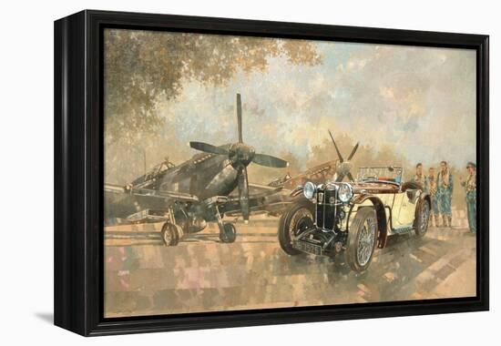 Cream Cracker MG 4 Spitfires-Peter Miller-Framed Premier Image Canvas